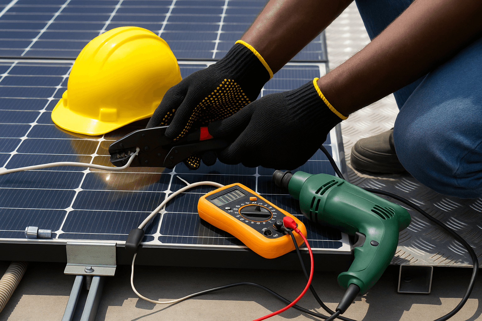 solar panels and inverters